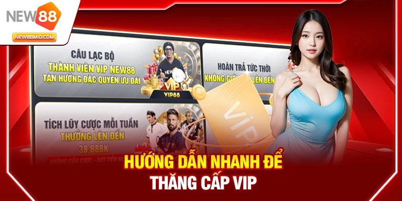 Vip new88 – Thành viên VIP đặc quyền nhận ưu đãi khủng 3 Hướng dẫn nhanh để thăng cấp VIP